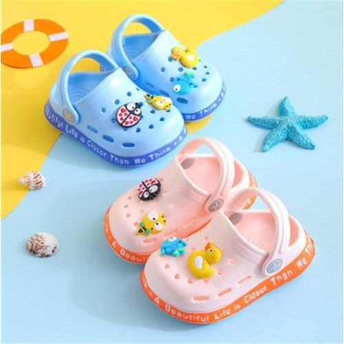 Kids Mules Clogs Shoes Summer Croc Garden Beach Slippers Sandals Children Cave Hole Baby Shoes For Girls Boys