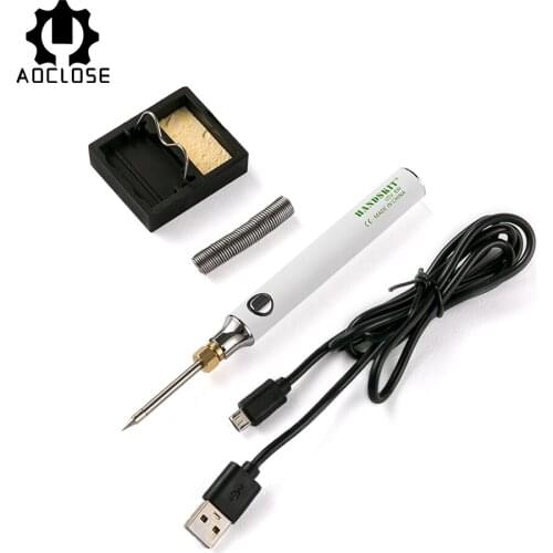 Adjustable Temperature USB Electric Soldering Iron 5V 8W With The Charge Solder Welding Heater Tin Wire Repain Tool