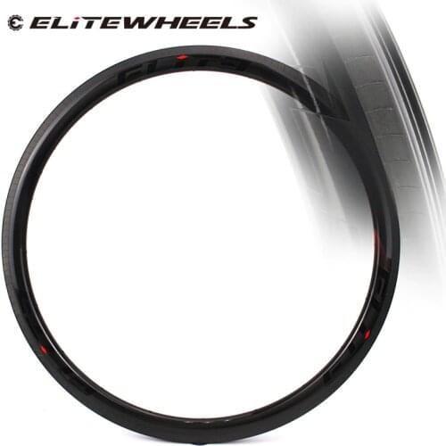 ELITEWHEELS 700c 30mm Carbon Fiber Rim A4 Laser Brake Surface Road Bike UD Glossy Finish Clincher Tubular Tubeless For Wheels