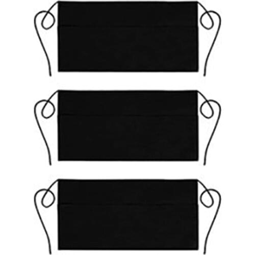 3 Pack 3 Pockets Cotton Waitress Waist Apron, Server Waist Aprons - Professional Waitress Kitchen Restaurant Half Apron