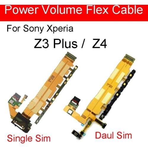 Power on off Flex Cable For Sony Xperia Z4 Z3+ Z3 Plus E6553 E6533 Volume USB charging port & camera switch button Flex Ribbon