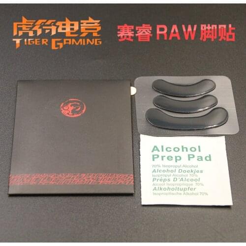 Tiger Gaming professional edition mouse skates for steelseries Sensei RAW optical V2 MLG XAI black 0.6mm Mouse Feet foot