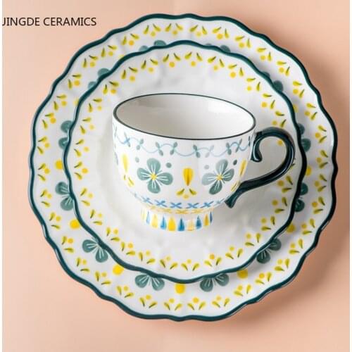 Creative Ceramic Breakfast Bowl Western Food Plates Restaurant Supplies Soup Noodles Bowl Salad Dessert Dish Kitchen Tableware