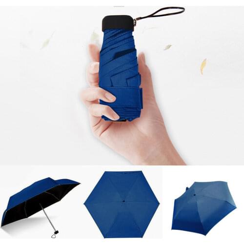 Small Fashion Folding Umbrella Flat Lightweight Umbrella Parasol Folding Sun Umbrella Waterproof Portable Travel Mini Umbrella
