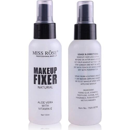 MISS ROSE 100ML Makeup Setting Spray Matte Oil-control Natural Beauty Moisturizing Summer Use Make Up Fixer Spray TSLM1