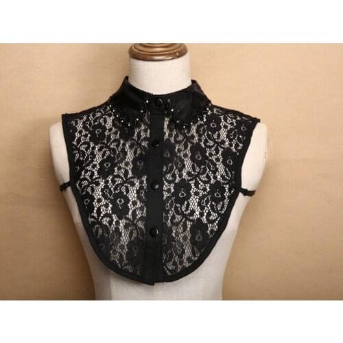 2017 Fashion women Girl Detachable women Grey Diamond Detachable Shirt Sweater Fake collar Korean Elegant diamond crystal pearl