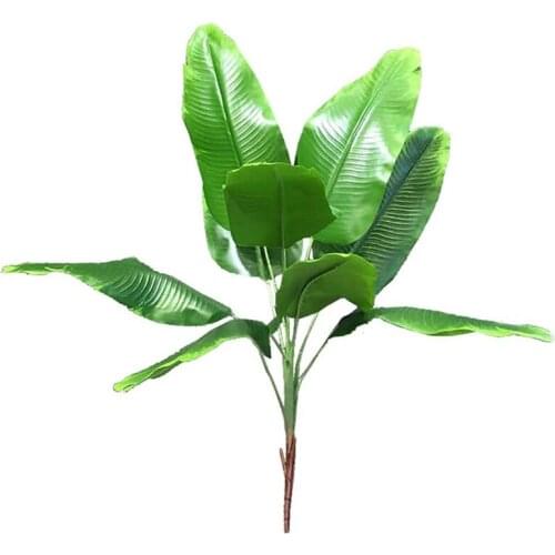 FashionArtificial Plants Tropical Leaves Banana Tree Faux Palm Leaf Of Plant Fake Leaves Indoor Outside Garden Wedding Decor