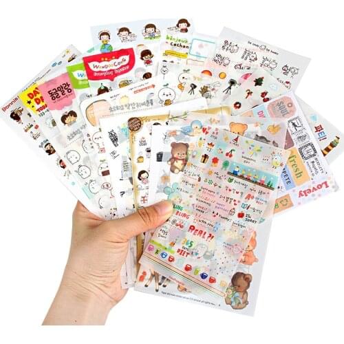 Multi-style Cute Cartoon Rabbit Animals Sticker Pvc Diary Sticker Scrapbook Decoration Stationery Stickers Kids Classic Toys
