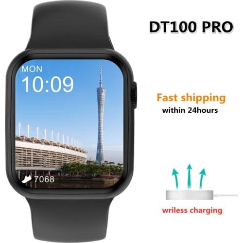 Smart Watch Men IWO 13 Watch 7 DT100 Pro Smartwatch 2021 Bluetooth Call 1.75 Inch Customize Split Screen Display IP68 Women