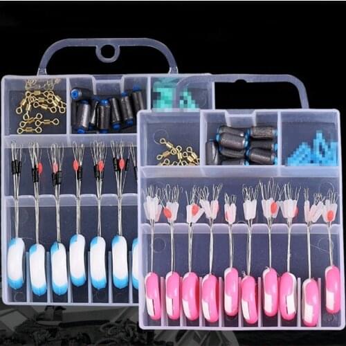 New Hot-selling Fishing Tool Space Bean Eight-character Ring Floating Seat Quick Lead Set 1 Box Fishing Tool Combination