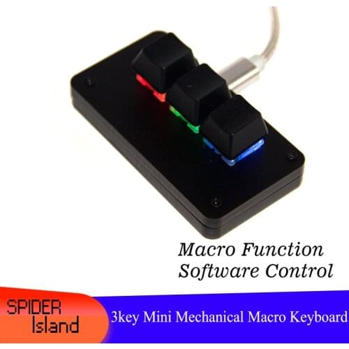 Personalized Shortcut Keyboard Software Define 3 keys White RGB Backlight Macropad Macro Keyboard Programming Game Mini keypad