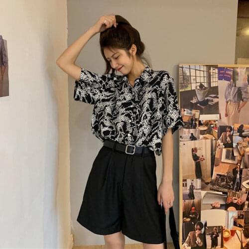 XEJ Goth Chiffon Blouse for Women Vintage Clothing Women Shirts Korean Clothes Tops for Women Summer Women Gothic Clothes