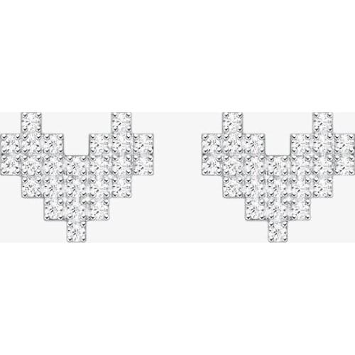 SOELLE Fashion Real 925 Sterling Silver Gold Color Love Heart Stud Earrings Pave Full Zircon Stone Women Fine Party Jewelry Gift