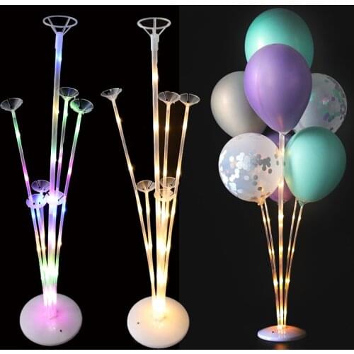 7/13/19Tubes LED Balloon Stand Column Wedding Balloons Decor Baloon Kids Birthday Party Decorations Adult Ballons Accessories