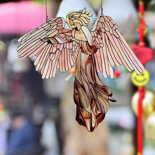 Angel Wing Pendant Creative Angel Pendant Wind Chimes Home Garden Hanging Decoration Crafts Outdoor Garden Yard Ornament 2021