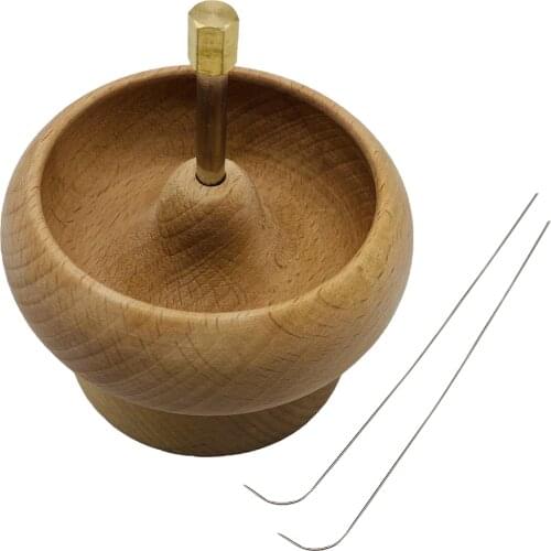 Solid Portable Wooden Quickly Jewelry Bracelet Easy Apply Crafts Bead Spinner Home DIY Making Manual With Needle Labor-saving