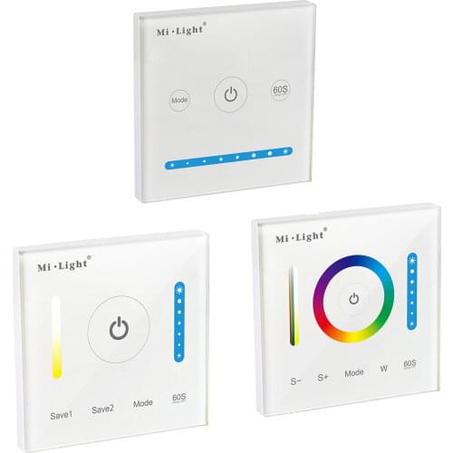 Mi.Light P1 P2 P3 Smart Touch Panel Controller 5A/CH Color Temperature CCT/Dimming/RGB RGBW RGB+CCT For Led Strip,Panel Light