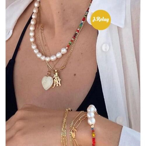 Real Natural Baroque Pearl Beaded Choker Necklace OL Designer T Show Runway Gown Sweety Boho INS Amazing Jewelry NO Color DropNa