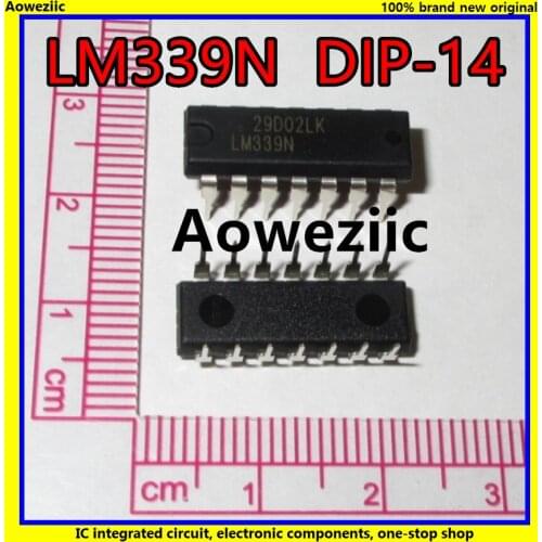 10Pcs/Lot LM339N LM339 DIP-14 QUAD DIFFERENTIAL COMPARATORS IC New Original Product