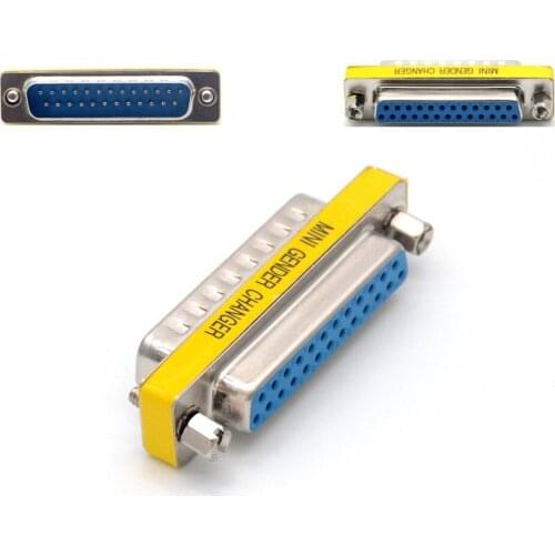 2pcs/lot D-SUB DB25 Serial Cable Extended Adapter 25 Pin DB25 Male to FeMale M/F minitype Changer Connector