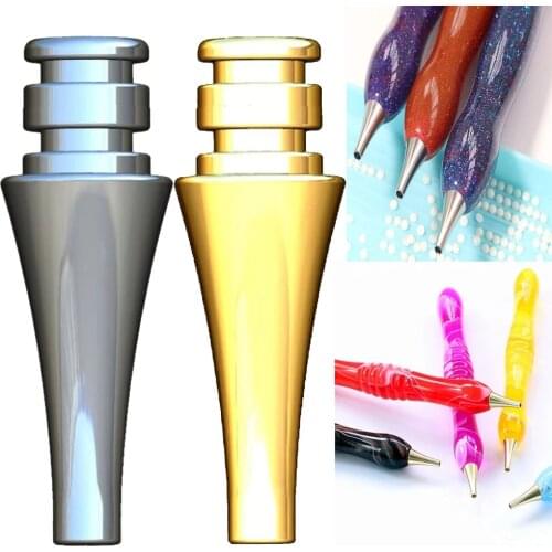 2Pcs DIY Metal Diamond Painting Replacement Pen Heads Cross Stitch Embroidery Quick Cases Tool Metal Point Drill Pen Heads
