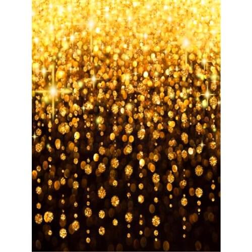 5*6.5ft Golden Spark Light Wedding Backdrops Black Color Photography Background for Newborn Children Birthday Photo Props
