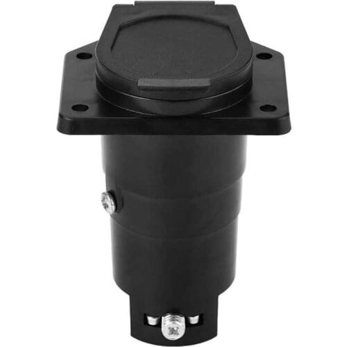 7 Pin Round Trailer Plug 7 Way Blade Socket Adapter Wiring Connector for Caravan Towbar Towing