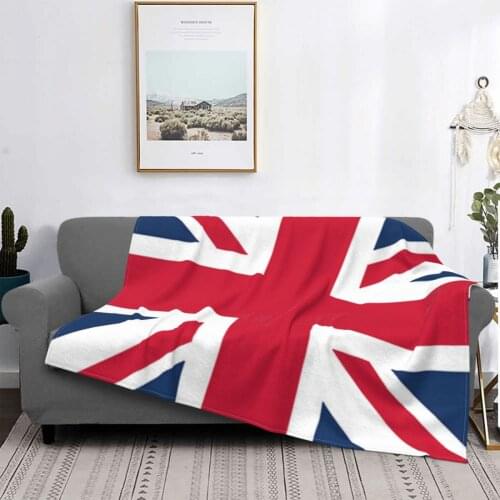 Union Jack Flag Of The United Kingdom UK British Flag BIG SQUARE Blanket Bedspread Plaid
