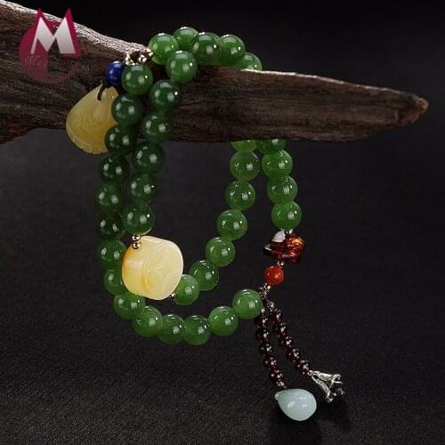 2019 Friendship Stone Beeswax Jasper Bracelet Bangle 100% 925 Sterling Silver Women bead Bracelet armbandjes dames Jewelry R09