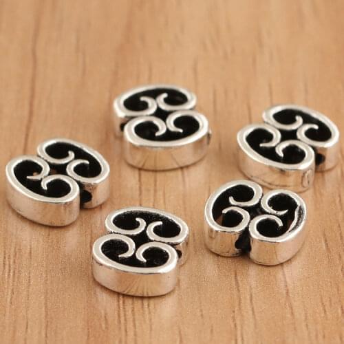 100% 925 Silver Lucky Symbol Bead Pure Silver Jewelry Beads Good Luck Symbol Jewlery Beads DIY Jewelry Accessories