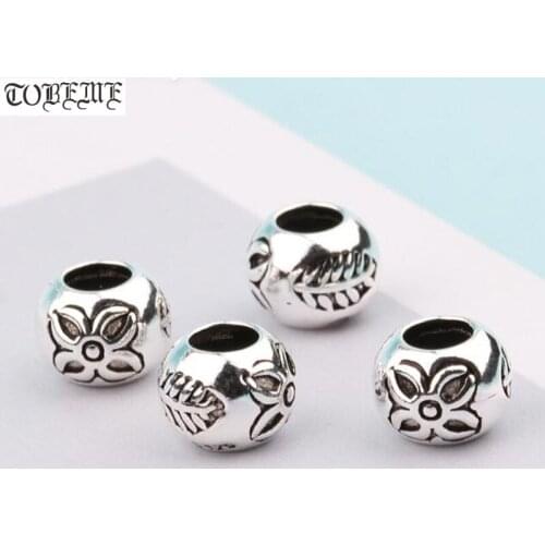 100% 925 Silver Flower Leaf Beads Sterling Silver Jewelry Beads DIY Jewelry Findings Beads