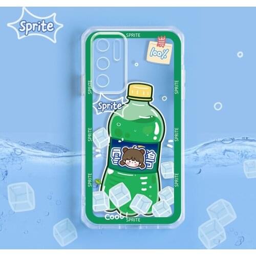 ASINA Soft TPU Case For Huawei P40 Lite P30 Pro Cover Cartoon Color Contrast Transparent Couple Cases For Nova 7 8 SE Pro Capa