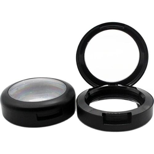 Black Matte Sunroof Blush Replacement Box 6g Plastic Makeup Pressed Powder Empty Shell 44mm Inner Diameter Pressure Plate