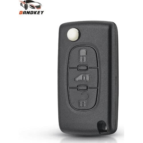 Dandkey Good Quality CE0523 CE0536 Replacement Remote Key Fob Shell 3 Buttons Car Key Cover For Fiat Scudo Uncut HU83 VA2 Blade