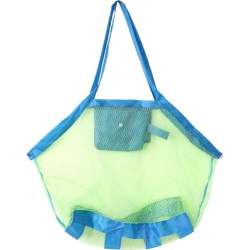 Children Beach Mesh Toys Storage Bag Kids Folding Sand Away Net Tote Outdoor New