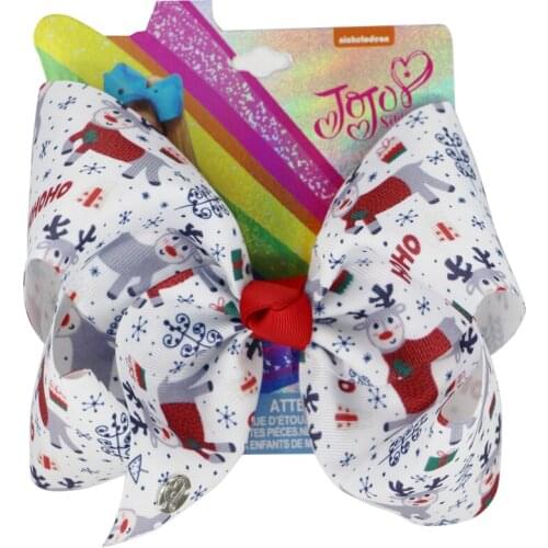 NEW plaid Christmas bowknot Bell santa 8inch hair bow Headband with clip for Infant Baby Girls Hair accessories XMAS GIFT