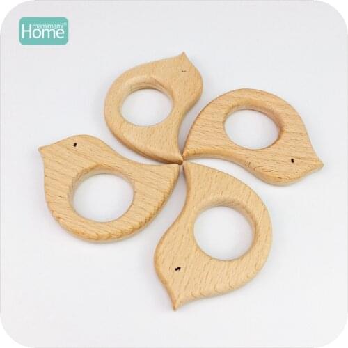 MamimamiHome Baby Wooden Toys 20pc Can Chew Beech Wood Bird Educative Toys For Newborns Teething Jewelry Baby Wooden Rattles