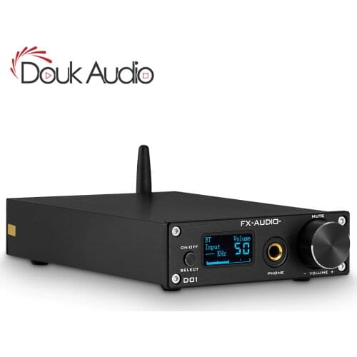 Douk Audio HiFi Bluetooth 5.0 USB DAC Receiver APTX-HD Coaxial/Optical D/A Converter DSD512 Audio Adapter Headphone Amplifier