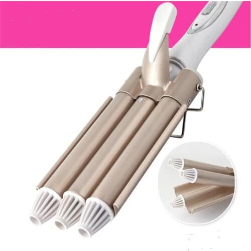 Electric Fast Heat Simply Triple Barrel Crimple Hair Beachwave Deep Wave Curler Wand Curling Salon Hairstyling Roller Curl Iron