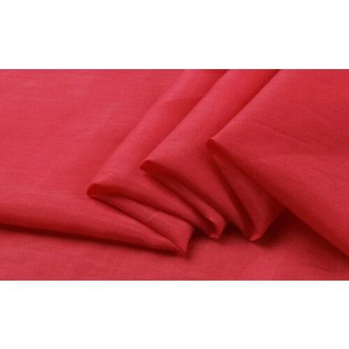 Howmay silk fabric cotton blend 9m/m 55" 140cm 50% silk 50% cotton red 18# for lining or womens dress scarf hijab