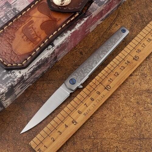 Pocket MS3 outdoor sharp folding knife M390 blade titanium alloy handle survival hunting tactical self-defense tool knife