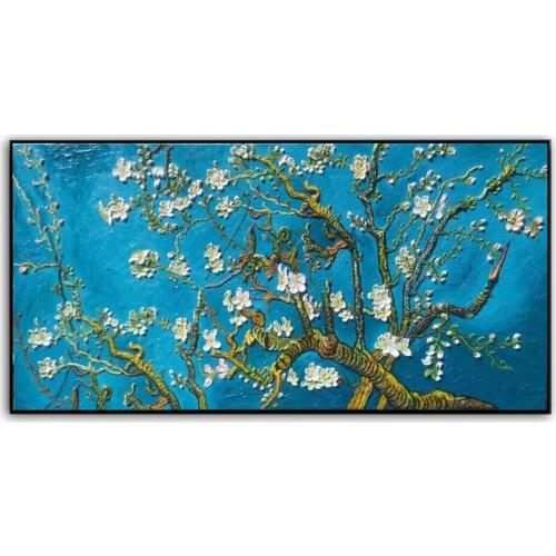 Oil Painting Van gogh painting famous apricot flowers 100% Hand painted world famous paintings 2020061601