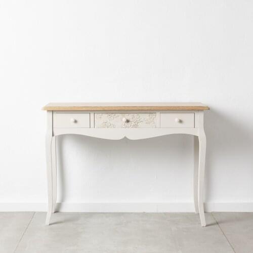 Console 3 drawers White-NATURAL 110X40X78 CM