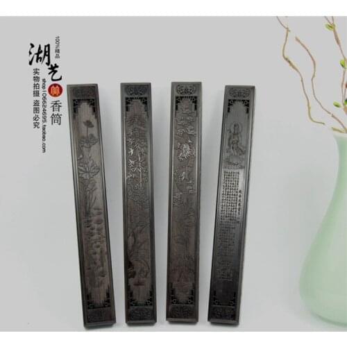 Monolith censer ebony with hollow out lie sweet sweet box of joss stick carved guanyin heart sutra box of wholesale