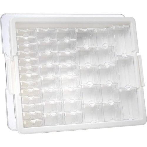 42-Piece Assorted Storage Tray – Bead Organizer with 42 Containers of Various Sizes, a Tray and Lid for Beads and More