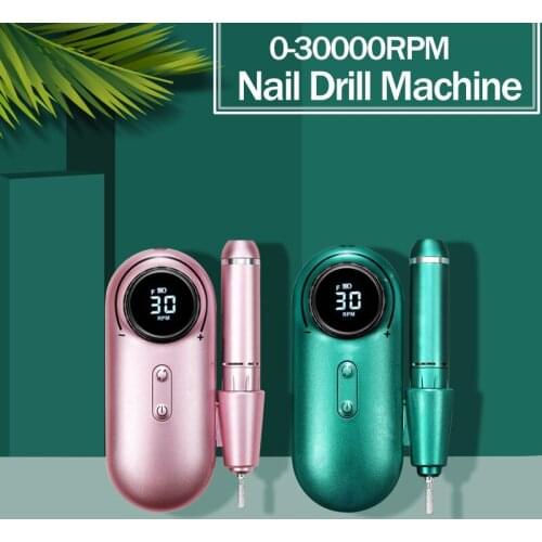 35000 RPM Portable Rechargeable Nail Drill Machine Manicure With LCD Display Nail Drill Kit For Profession Manicure Nail Salon