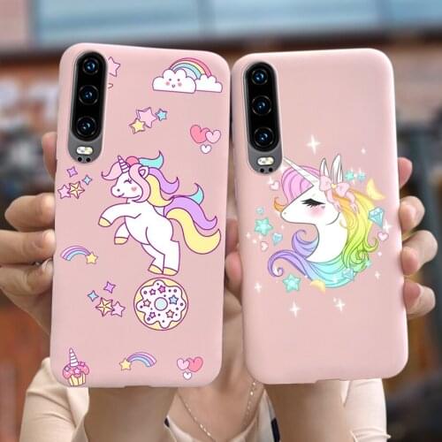 Cute Unicorn Case For Huawei P30 Lite P 30 Pro Cover Soft Slim Fundas For Huawei P30 Pro VOG-L29 Phone Bumper P30 Lite Case Capa