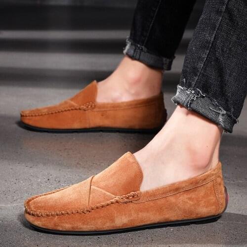 Men Casual Shoes Fashion Men Shoes Genuine Leather Men Loafers Moccasins Slip On Mens Flats Male Driving Shoes 2020