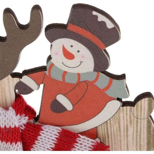 Cartoon Christmas Rocking Horse Kindergarten Pendant Wooden Craft Ornaments