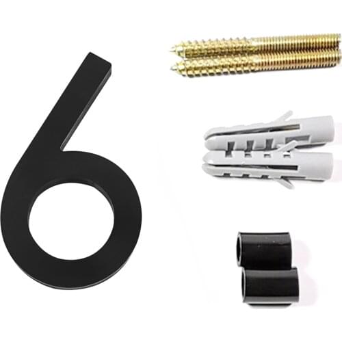 Floating House Number, 5 Inch Modern Mailbox Home Address Numbers, Easy to Install